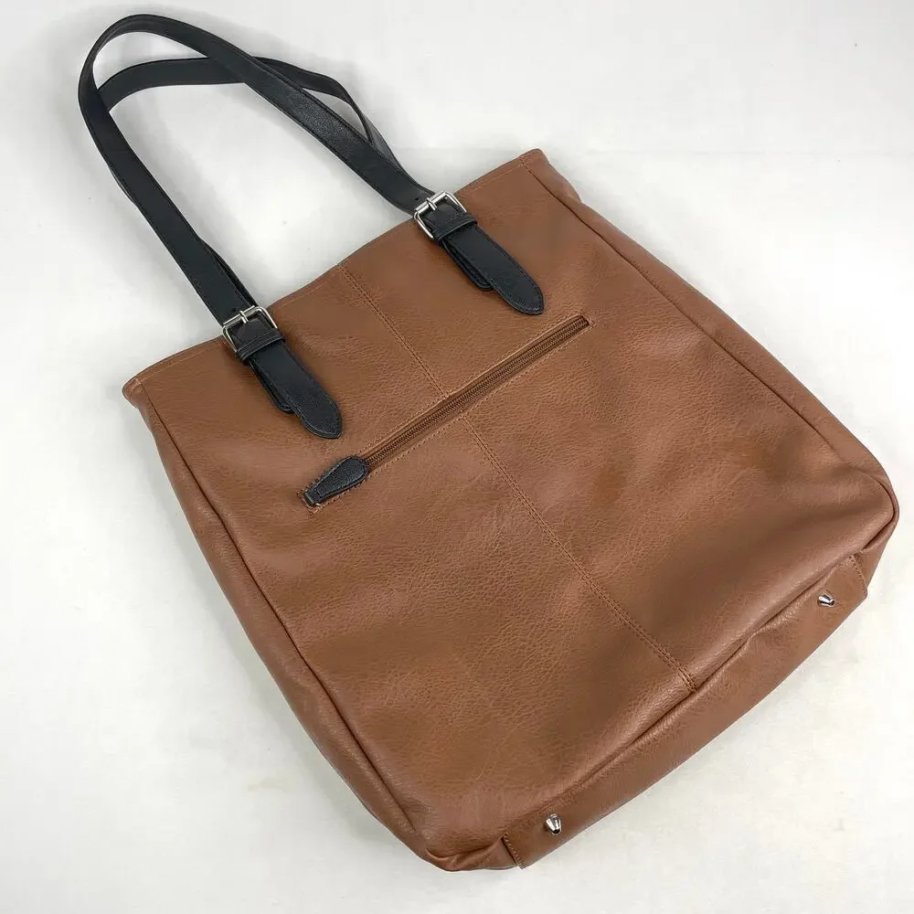 Roots 73 Brown Laptop Tote Bag Purse